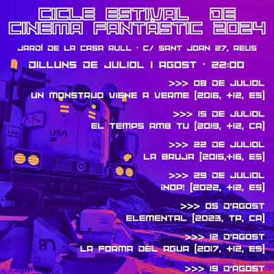 Cicle Estival de Cinema Fantàstic de l'Associació de Jugadors i Jugadores de Rol de Reus (AJJRR) Reus, 2024