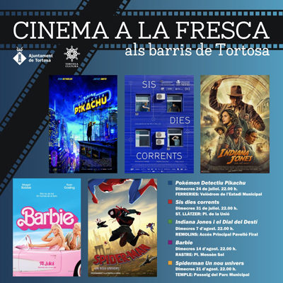 Cinema a la fresca als barris de Tortosa - 2024 Cinema a la fresca als barris de Tortosa - 2024