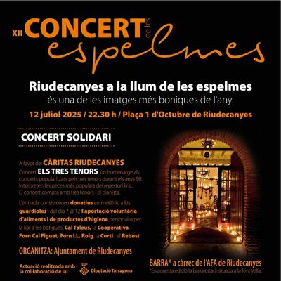 XIIè Concert de les Espelmes, Riudecanyes, 2025, Concert de les Espelmes, Concert de les Espelmes 2025, 