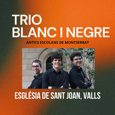 Trio Blanc i Negre, Joan Maria Añé Pérez, Marc Bosch Manzano i Miquel Carr Sitjà. Trio Blanc i Negre, Joan Maria Añé Pérez, Marc Bosch Manzano i Miquel Carr Sitjà.