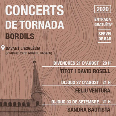 Concerts de Tornada, Bordils, 2020