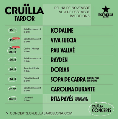Cruïlla Tardor, Barcelona, 2022 Cruïlla Tardor, Barcelona, 2022