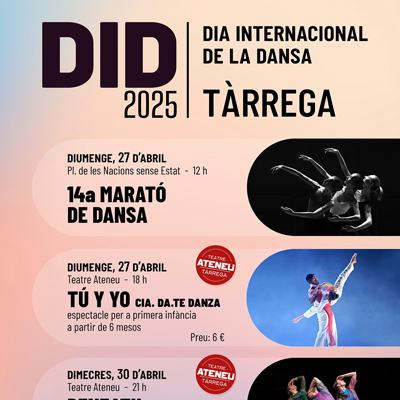 14a Marató de Dansa a Tàrrega, Dia Internacional de la Dansa, 2025 14a Marató de Dansa a Tàrrega, Dia Internacional de la Dansa, 2025