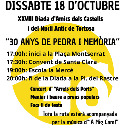 28a Diada d'Amics dels Castells i del Nucli Antic de Tortosa - Tortosa 2025 28a Diada d'Amics dels Castells i del Nucli Antic de Tortosa - Tortosa 2025
