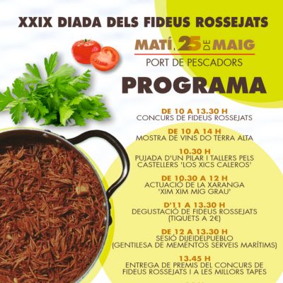 XXIX Diada dels Fideus Rossejats, L'Ametlla de Mar, 2025, Diada dels Fideus Rossejats, Fideus Rossejats, 