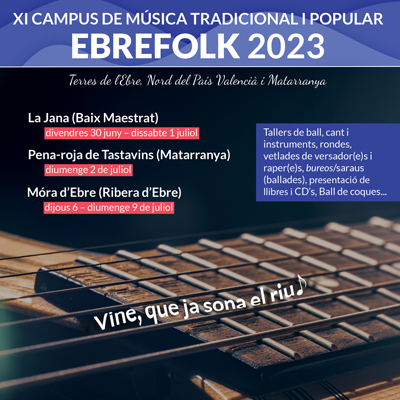 Ebrefolk 2023, Móra d'Ebre, Festival de Fado de Barcelona 2023