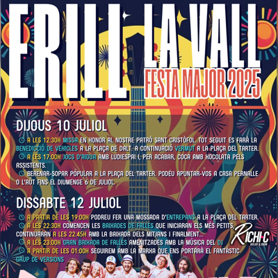 Festa Major i Baixada de Falles d'Erill la Vall, Vall de Boí, 2025 Festa Major i Baixada de Falles d'Erill la Vall, Vall de Boí, 2025