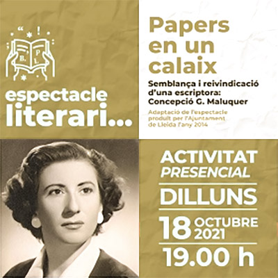 Espectacle literari 'Papers en un calaix', Biblioteca Pública de Lleida, 2021 Espectacle literari 'Papers en un calaix', Biblioteca Pública de Lleida, 2021