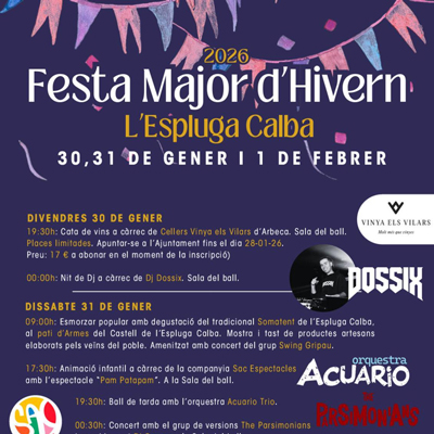 Festa Major d'Hivern de l'Espluga Calba, 2026 Festa Major d'Hivern de l'Espluga Calba, 2026