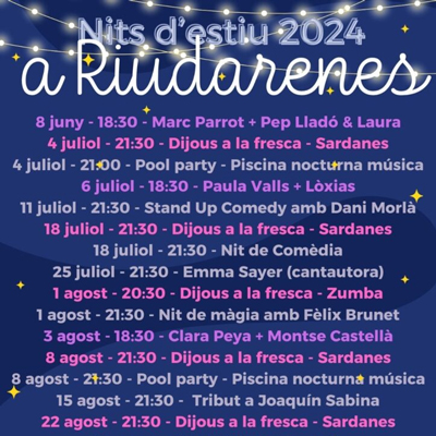 Nits d'Estiu a Riudarenes, 2024 Nits d'Estiu a Riudarenes, 2024