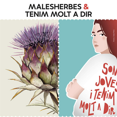 Exposició 'Malesherbes & Tenim molt a dir' d'Esteparia (Digna Gros) i Noctuidart (Isabel Elies)