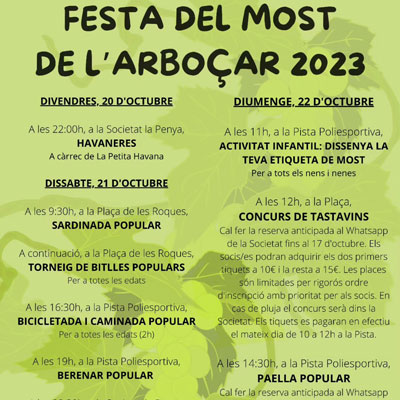 Festa del Most de l'Arboçar, Avinyonet el Penedès, 2023