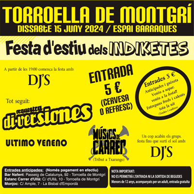 Festa dels Indiketes - Torroella de Montgrí 2024 Festa dels Indiketes - Torroella de Montgrí 2024