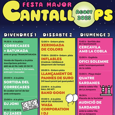 Festa Major - Cantallops 2025 Festa Major - Cantallops 2025
