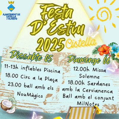 Festa d'estiu - Cistella 2025 Festa d'estiu - Cistella 2025