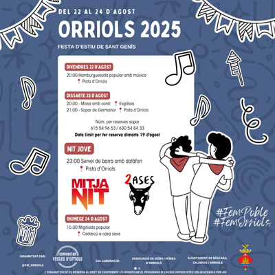 Festa Major - Orriols 2025 Festa Major - Orriols 2025