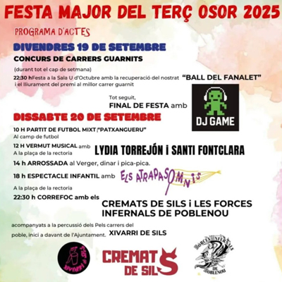 Festa Major del Terç a Osor - 2025 Festa Major del Terç a Osor - 2025