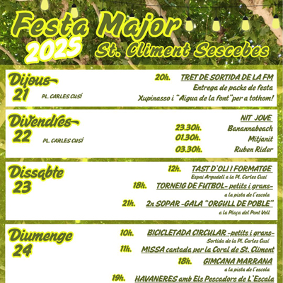 Festa Major - Sant Climent Sescebes 2025