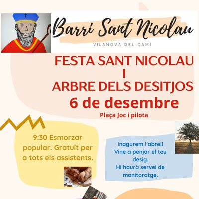 Festa de Sant Nicolau i Arbre dels Desitjos - Vilanova del Camí 2021 Festa de Sant Nicolau i Arbre dels Desitjos - Vilanova del Camí 2021