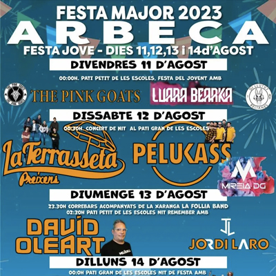 Festa Jove a Arbeca, 2023