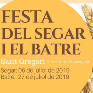 Festa del Segar i el Batre a Sant Gregori, 2019 Festa del Segar i el Batre a Sant Gregori, 2019