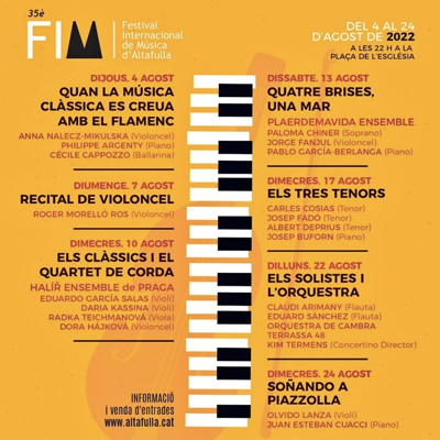 Festival Internacional de Música d'Altafulla, 2022 Festival Internacional de Música d'Altafulla, 2022