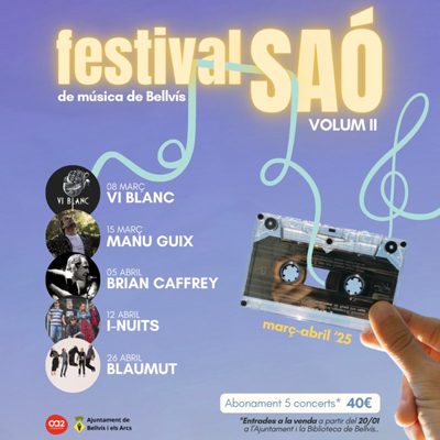 Saó, Festival de Música de Bellvís, 2025 Saó, Festival de Música de Bellvís, 2025