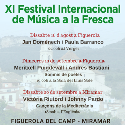 Festival Internacional de Música a la Fresca, Figuerola del Camp, 2025
