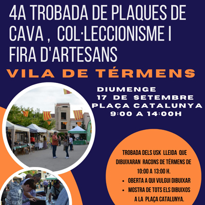 4a Trobada de plaques de cava, col·leccionisme, Fira d'artesans, Térmens, 2023 4a Trobada de plaques de cava, col·leccionisme, Fira d'artesans, Térmens, 2023