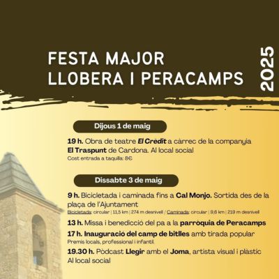 Festa Major de Llobera i Peracamps 2025, 2025, Llobera, Festa Major de Llobera i Peracamps Festa Major de Llobera i Peracamps 2025, 2025, Llobera, Festa Major de Llobera i Peracamps
