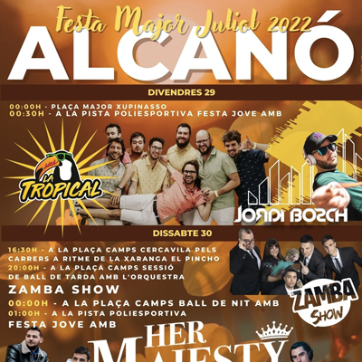 Festa Major d'Alcanó, 2022