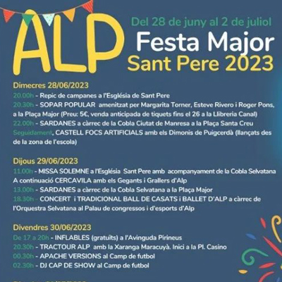 Festa Major de Sant Pere a Alp, 2023 Festa Major de Sant Pere a Alp, 2023