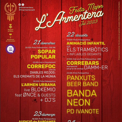 Festa Major de l'Armentera, 2023 Festa Major de l'Armentera, 2023