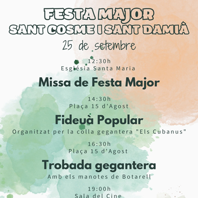 Festa Major de Sant Cosme i Sant Damià a Duesaigües, 2022 Festa Major de Sant Cosme i Sant Damià a Duesaigües, 2022