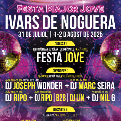 Festa Major Jove a Ivars de Noguera, 2025