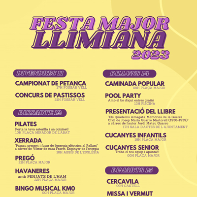 Festa Major de Llimiana, 2023
