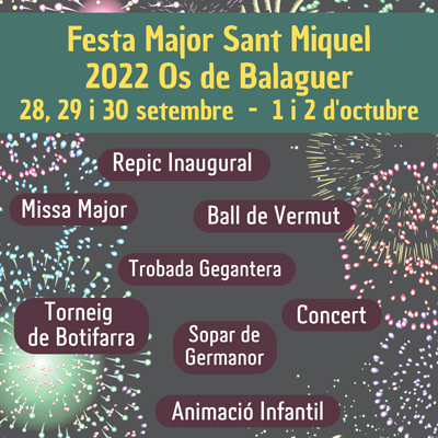 Festa Major d'Os de Balaguer, 2022 Festa Major d'Os de Balaguer, 2022