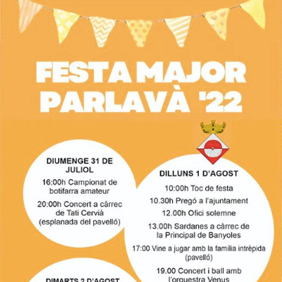Festa Major de Parlavà, 2022 Festa Major de Parlavà, 2022