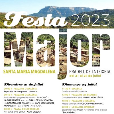 Festa Major de Pradell de la Teixeta, 2023