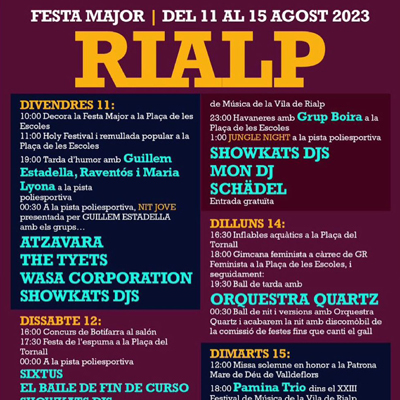 Festa Major de Rialp, 2023 Festa Major de Rialp, 2023