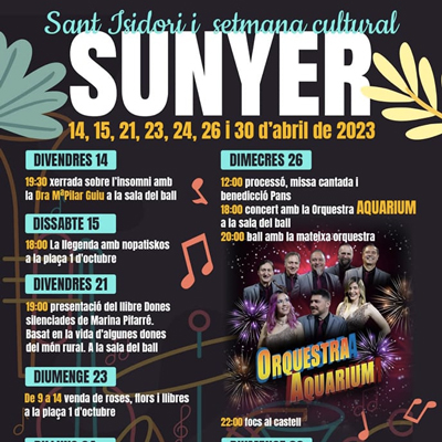 Sant Isidori i Setmana Cultural a Sunyer, 2023 Sant Isidori i Setmana Cultural a Sunyer, 2023