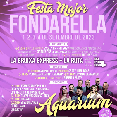 Festa Major de Fondarella, 2023