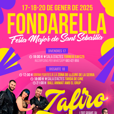Festa Major de Sant Sebastià de Fondarella, 2025 Festa Major de Sant Sebastià de Fondarella, 2025