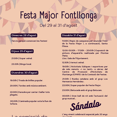 Festa Major de Fontllonga, 2024 Festa Major de Fontllonga, 2024