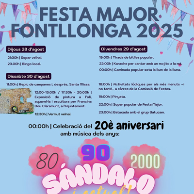 Festa Major de Fontllonga, Camarasa, 2025 Festa Major de Fontllonga, Camarasa, 2025