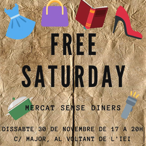 Free Saturday, mercat sense diners, Lleida, 2019 Free Saturday, mercat sense diners, Lleida, 2019