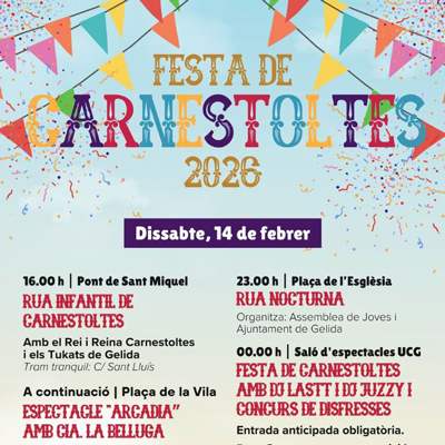 Carnestoltes a Gelida, 2026