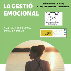 Xerrada 'La gestió emocional' a càrrec de la psicòloga Rosa Barceló a Falset