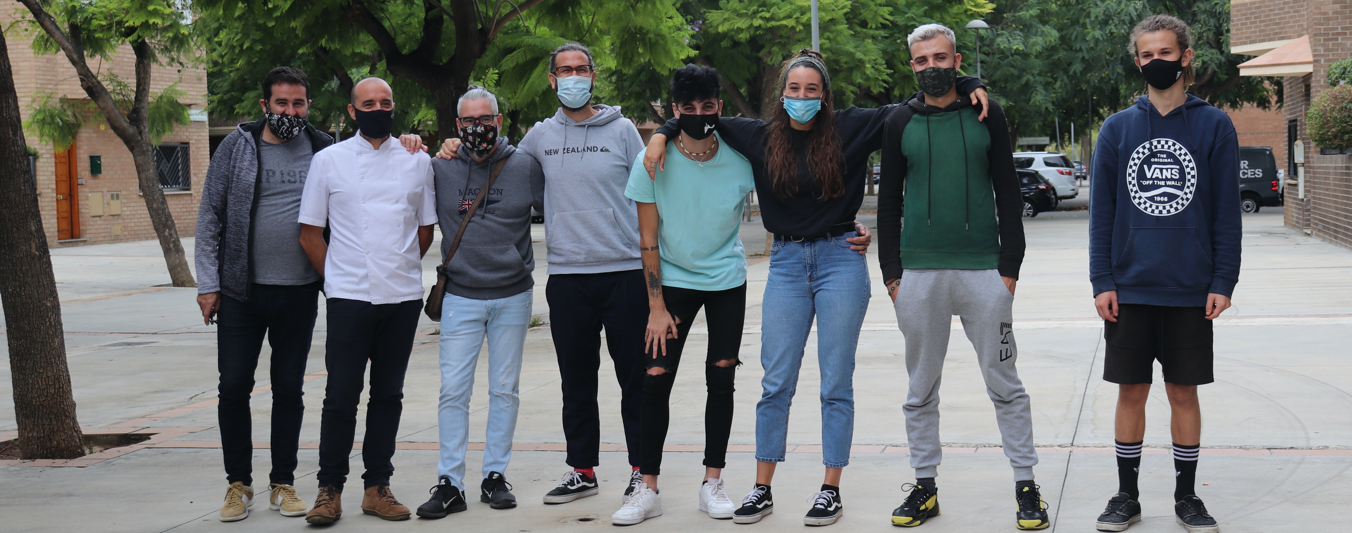 Ramon Nolla i Jordi Ventura, amb alguns dels artistes que actuaran al Green Way. Ramon Nolla i Jordi Ventura, amb alguns dels artistes que actuaran al Green Way.