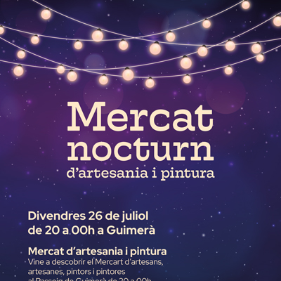 Mercat nocturn d'artesania i pintura, Guimerà, 2024